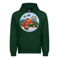 Forest Green merry christmas small town christmas ornament Urban Hoodie - BundleAndBundleShop
