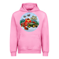 Fuchsia Pink merry christmas small town christmas ornament Urban Hoodie - BundleAndBundleShop