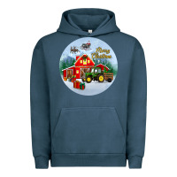 Pigment Midnight Navy merry christmas small town christmas ornament Urban Hoodie - BundleAndBundleShop