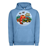 Pigment Pebble Blue merry christmas small town christmas ornament Urban Hoodie - BundleAndBundleShop
