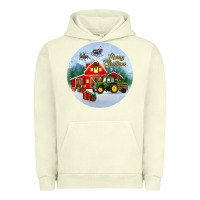 Pigment Pistachio merry christmas small town christmas ornament Urban Hoodie - BundleAndBundleShop
