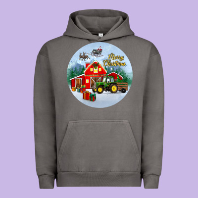 Merry Christmas Small Town Christmas Ornament Urban Hoodie Designed By Bundleandbundleshop