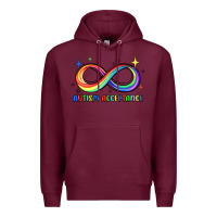 Burgundy autism acceptance Premium Hoodie - JahusDesignShop