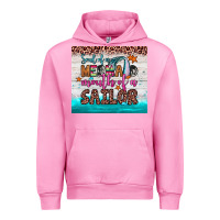 Fuchsia Pink soul of a mermaid mouth of a sailor Urban Hoodie - JahusDesignShop