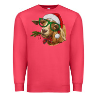 Cardinal Christmas Glasses Goat Premium Sweatshirt - RanaPortraitStore