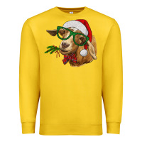 Lemon Christmas Glasses Goat Premium Sweatshirt - RanaPortraitStore