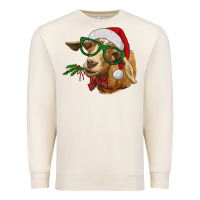 Sandshell Christmas Glasses Goat Premium Sweatshirt - RanaPortraitStore