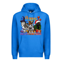 True Royal Happy Hallothanksmas Cats Premium Hoodie - BundleAndBundleShop