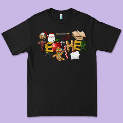 Christmas Teacher Premium Tee Designed By Lillyallendesigns