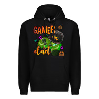 Black gamer dad Premium Hoodie - AdoDesignShop