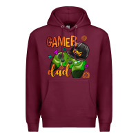 Burgundy gamer dad Premium Hoodie - AdoDesignShop