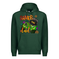 Sports Green gamer dad Premium Hoodie - AdoDesignShop