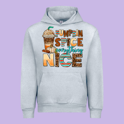 Pumpkin Spice Everything Nice Urban Hoodie Designed By Adodesignshop