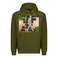 Army Green fathers day Premium Hoodie - AdoDesignShop