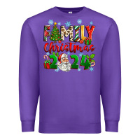 Purple family christmas 2024 Premium Sweatshirt - Zillion Design Studio