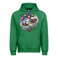 Emerald santa claus with deer christmas ornament Urban Hoodie - BundleAndBundleShop