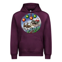 Mauve Wine santa claus with deer christmas ornament Urban Hoodie - BundleAndBundleShop