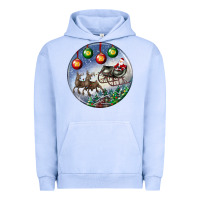 Pigment Grape Ice santa claus with deer christmas ornament Urban Hoodie - BundleAndBundleShop