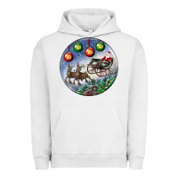 Pigment Lunar Rock santa claus with deer christmas ornament Urban Hoodie - BundleAndBundleShop