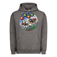 Pigment Tornado santa claus with deer christmas ornament Urban Hoodie - BundleAndBundleShop