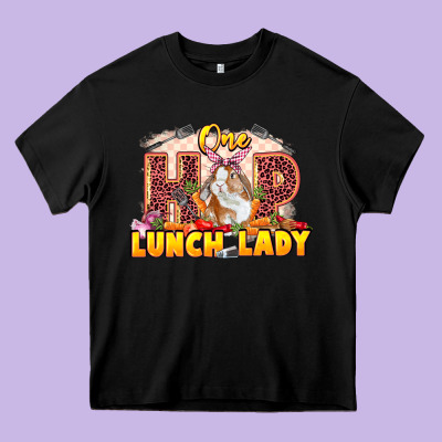 One Hip Lunch Lady Easter Day Heavy Core Tee Designed By Lillyallendesigns