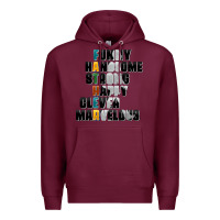 Burgundy father words Premium Hoodie - AdoDesignShop