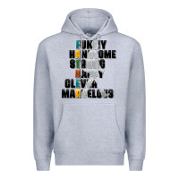 Heather Grey father words Premium Hoodie - AdoDesignShop