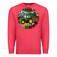Cardinal Christmas Farm Tractor Premium Sweatshirt - RanaPortraitStore