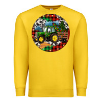 Lemon Christmas Farm Tractor Premium Sweatshirt - RanaPortraitStore