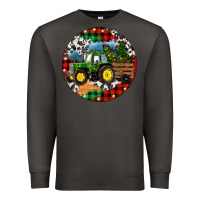Smoke Christmas Farm Tractor Premium Sweatshirt - RanaPortraitStore