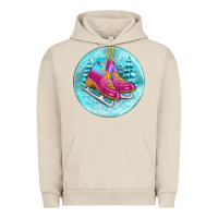Pigment French Oak ice skate christmas ornament Urban Hoodie - BundleAndBundleShop