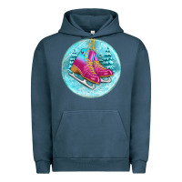 Pigment Midnight Navy ice skate christmas ornament Urban Hoodie - BundleAndBundleShop