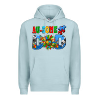 Blue Mist ausome autism dad Premium Hoodie - AdoDesignShop