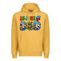 Mustard ausome autism dad Premium Hoodie - AdoDesignShop
