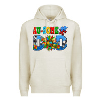 Oatmeal Heather ausome autism dad Premium Hoodie - AdoDesignShop