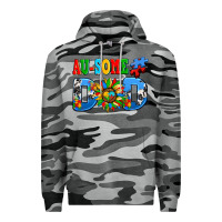 Slate Camo ausome autism dad Premium Hoodie - AdoDesignShop