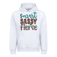 White smart  sassy fierce Urban Hoodie - JahusDesignShop