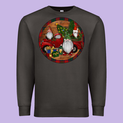 Premium Sweatshirt Gnome Truck Christmas