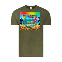 Vintage Olive sunrise sunburn sunset repeat Vintage Tee - Artiststas