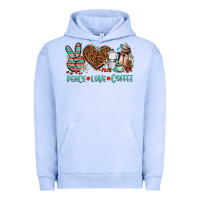 Pigment Grape Ice peace love coffee Urban Hoodie - AdoDesignShop
