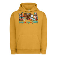 Pigment Peanut Butter peace love coffee Urban Hoodie - AdoDesignShop