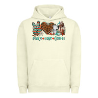 Peace Love Coffee Urban Hoodie | Teevron