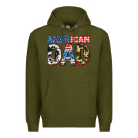 Army Green American dad Premium Hoodie - AdoDesignShop