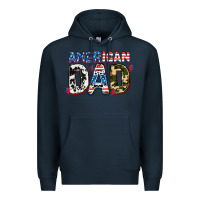 Navy American dad Premium Hoodie - AdoDesignShop