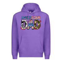 Purple American dad Premium Hoodie - AdoDesignShop