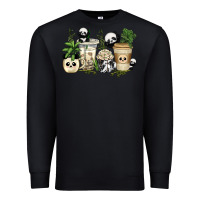 Black panda coffee cups Premium Sweatshirt - texasbilliewilder