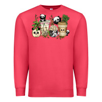 Cardinal panda coffee cups Premium Sweatshirt - texasbilliewilder