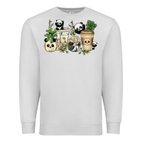 Dove Grey panda coffee cups Premium Sweatshirt - texasbilliewilder