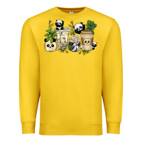 Lemon panda coffee cups Premium Sweatshirt - texasbilliewilder
