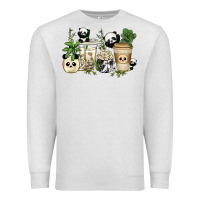 Oatmeal Heather panda coffee cups Premium Sweatshirt - texasbilliewilder